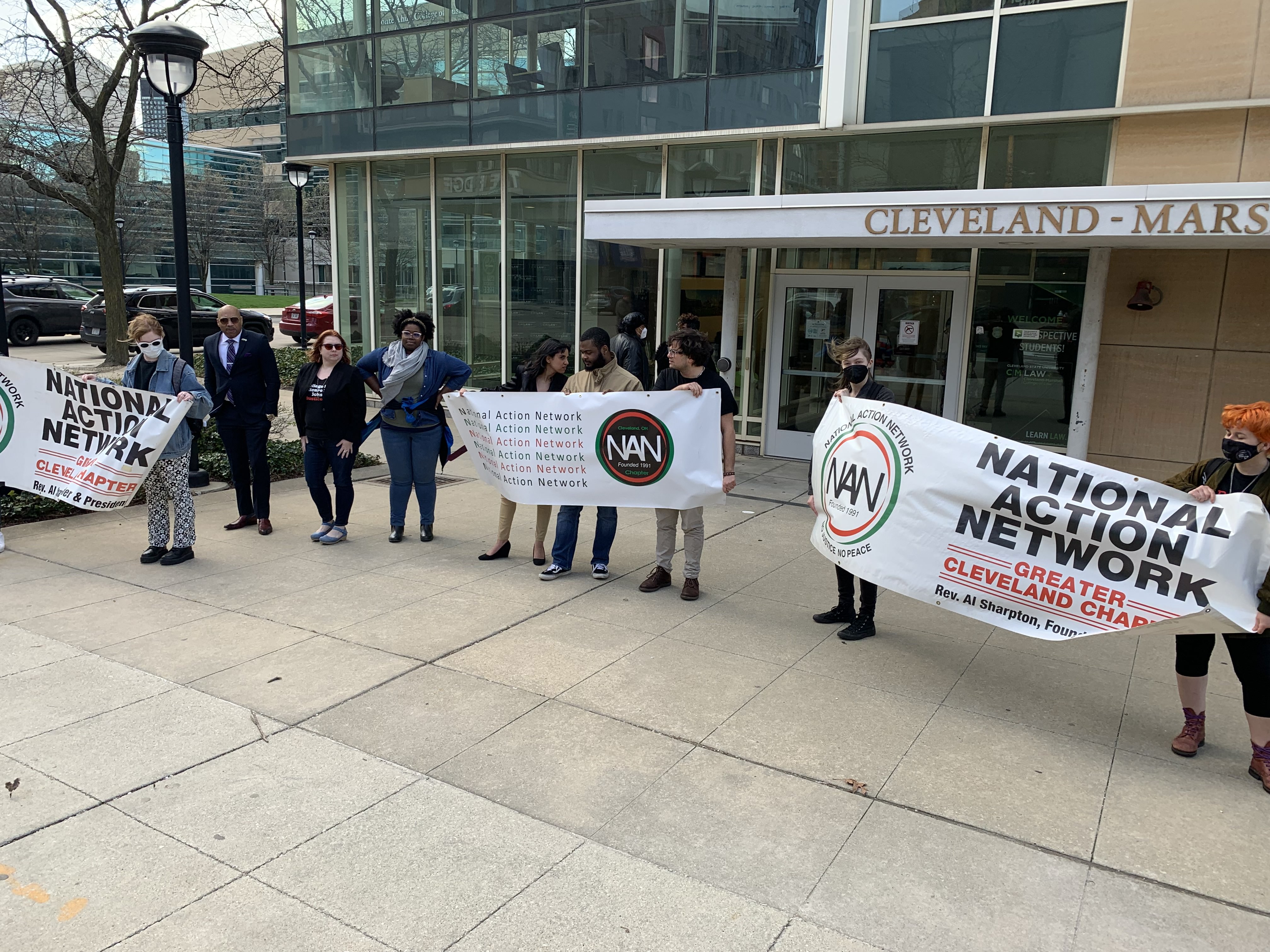 Nina Turner and National Action Network protest with CSU students to rename Cleveland-Marshall College of Law